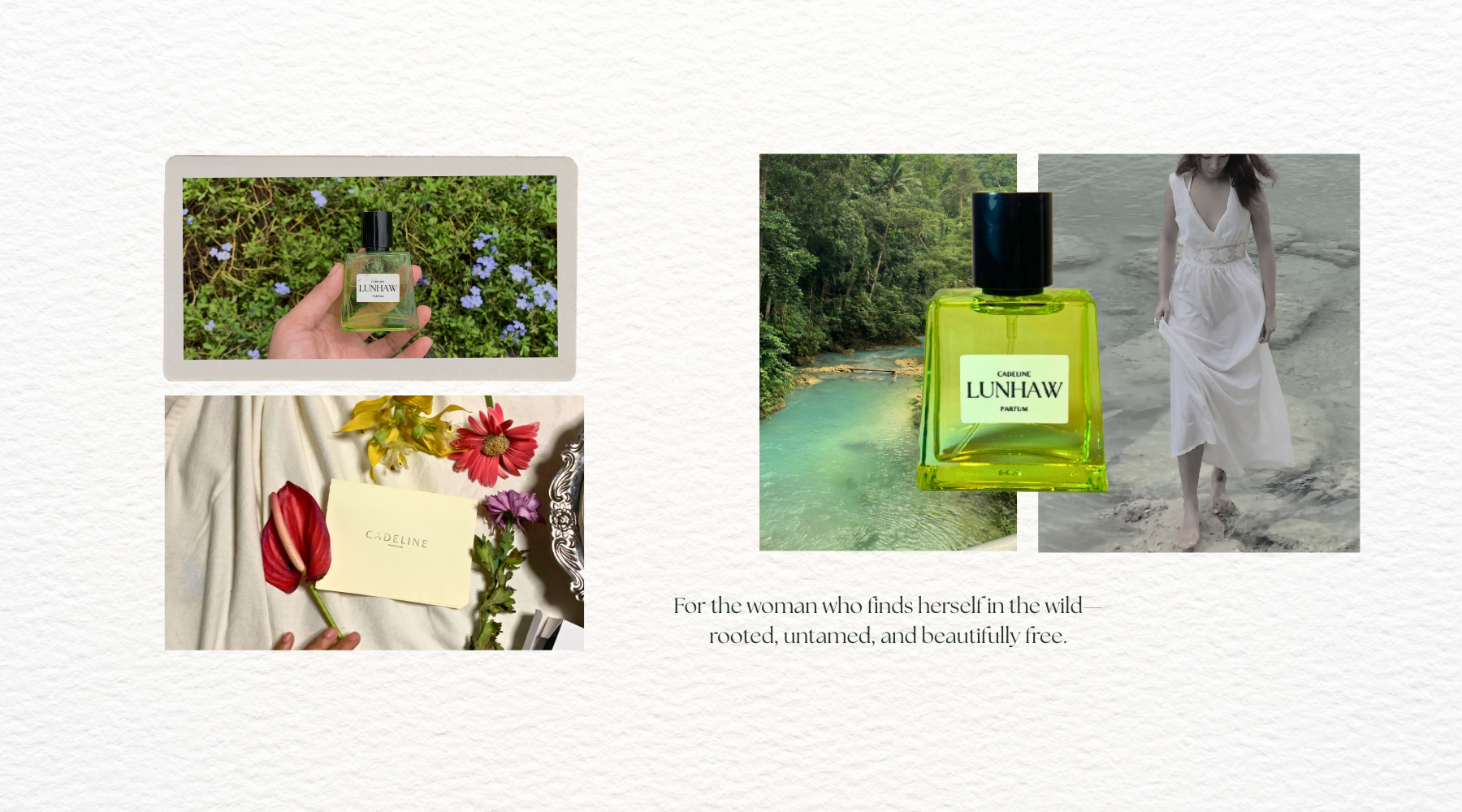Lunhaw by Cadeline — Cebu-made green, woody perfume inspired by spring renewal, lush nature, and the vibrant beauty of the Visayas.