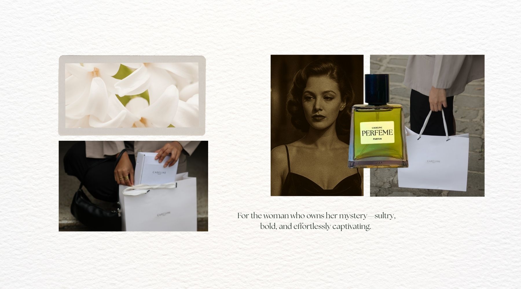Perfeme by Cadeline — A Cebu-based perfume celebrating dark feminine energy with vintage movie glamour, mysterious florals, and luxurious sensuality.